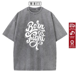 Áo thun unisex WASH phông nam nữ basic form suông rộng phong cách Hàn Quốc Born By Winiti T shirt