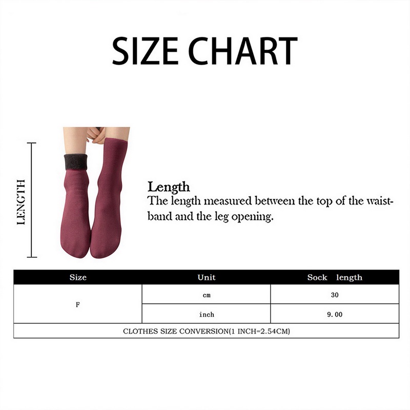 Plus Đôi Tất Nhung Dày Ấm Áp Chống Trượt