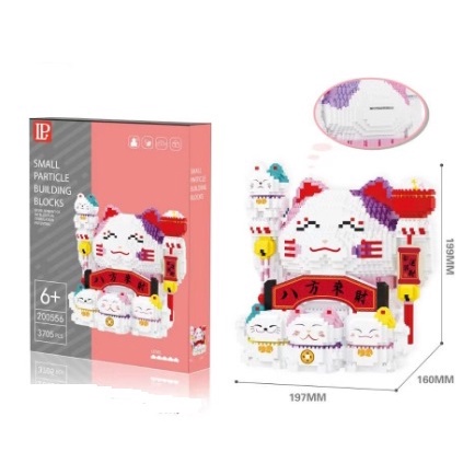 Lắp ráp mô hình le go mèo thần tài, HỔ CON múa Kỳ Lân, Kỳ Lân vui tết trung thu cho bé. decor bàn làm việc