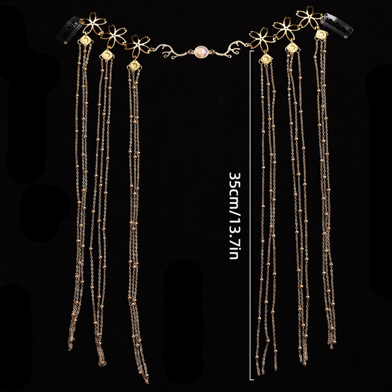 Cài Tóc Tua Rua Dáng Dài Đính Đá Pha Lê Lấp Lánh Phong Cách Retro