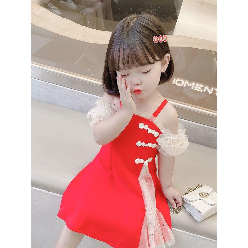 Đầm Sườn Xám Phong Cách Trung Hoa Cổ Điển Mẫu Mới Thời Trang Mùa Hè Cho Bé Gái