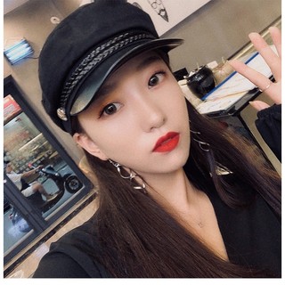 Nón beret dạ Newsboy Hải quân nữ Mũ nồi beret Baker Boy nữ Thời trang Phong cách Hàn Quốc