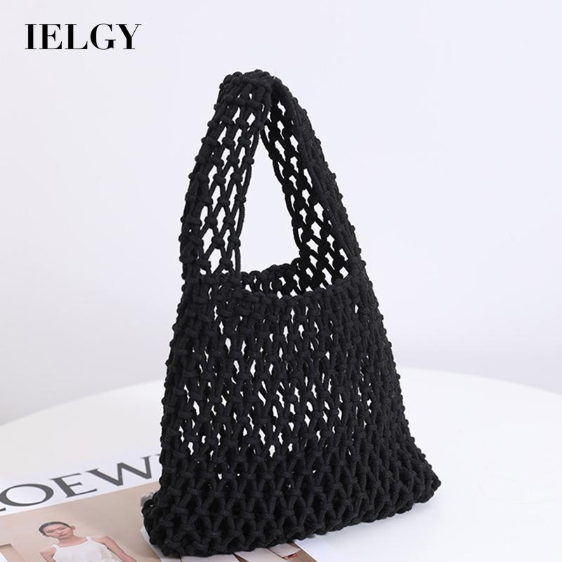 Ielgy Túi Lưới Câu Cá cotton Màu Sắc Kẹo Ngọt Phong Cách Hàn Quốc Cho Nữ