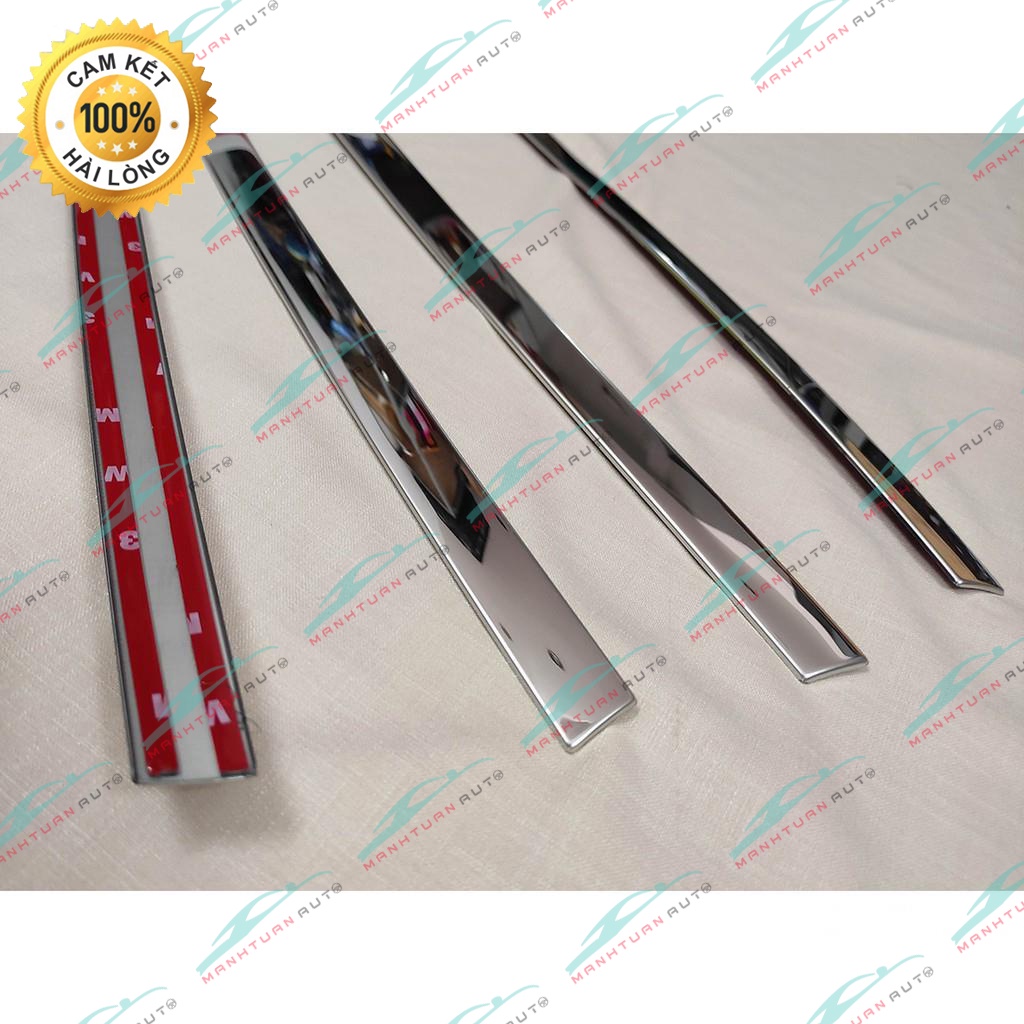 Nẹp chân kính inox theo xe Grand i10 2014 - 2020 bản hatchback và sedan hàng inox cao cấp