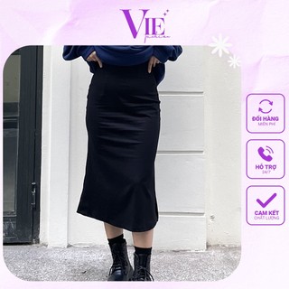 Chân váy đuôi cá dáng dài, váy đuôi cá xòe tôn dáng cực xinh, cực chất, vải umi co giãn dáng Midi xòe Ulzzang Hàn Quốc