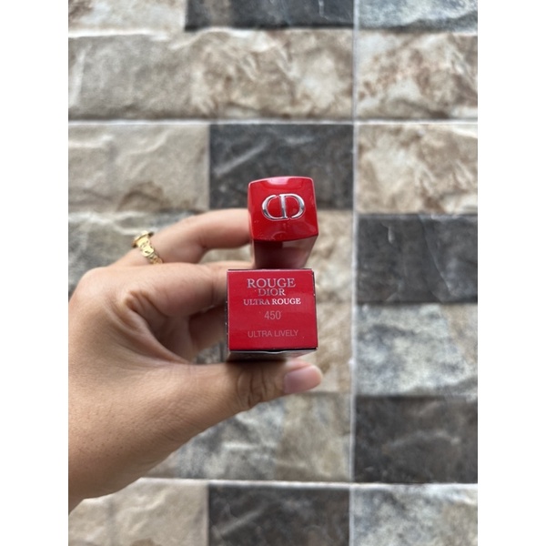 Son bán lì hậu satin Dior Ultra Rouge 450 Ultra Lively 3.2g Full Box. Màu cam nude