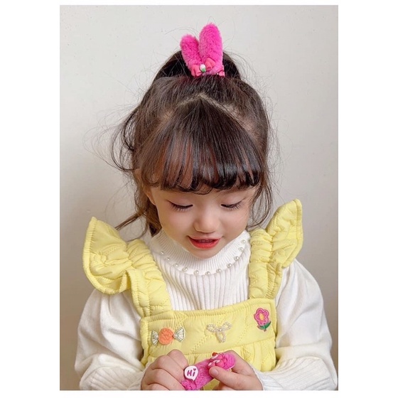 Set kẹp tóc 8 món gấu dâu hồng lotso xinh xắn dễ thương cho bé gái