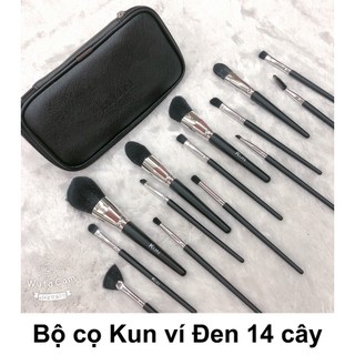 Bộ cọ trang điểm cá nhân Kun 14 cây lông thú siêu mềm