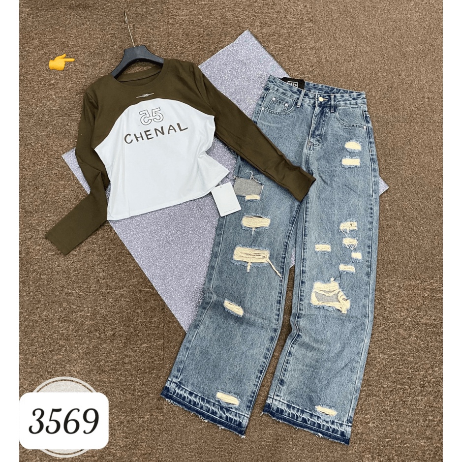 (HCM) Quần jean baggy ống suông rách siêu hot , thời trang nữ siêu xinh , tôn dáng sành điệu cho các nàng KM FASHION