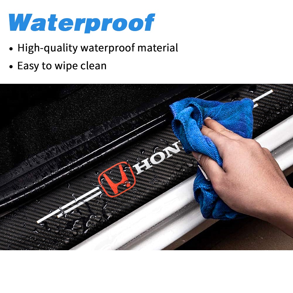 Miếng Dán Cửa Xe Hơi Honda CRV CR-V G3 G4 G4.5 G5 G5.5 Bằng Da Sợi Carbon Chống Trầy Xước