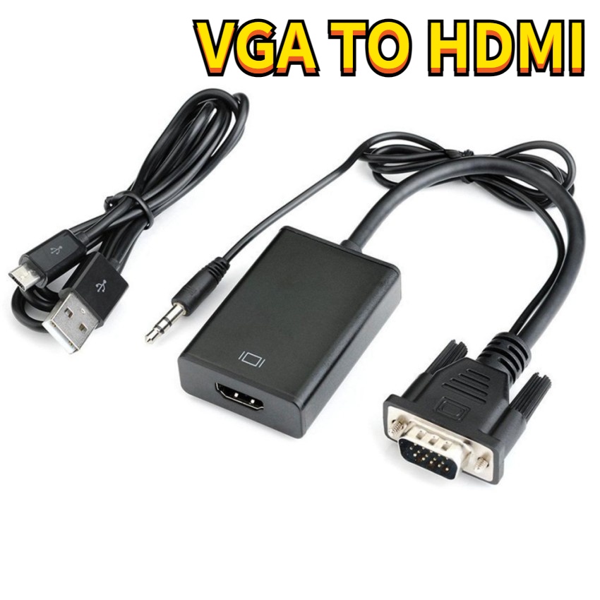 Cáp chuyển đổi từ VGA sang HDMI có âm thanh-VGA TO HDMI có âm thanh