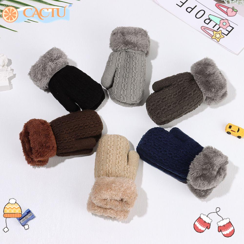 Găng Tay Lông Dày Dặn Giữ Ấm Cổ Thiết Kế Mới Cho Bé