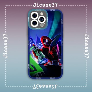 Ốp lưng iphone và samsung xiaomi oppo cạnh vuông Jicase Spider Man Into The Verse Graffiti MCU 