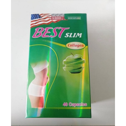 (Mẫu Mới) Giảm cân Best Slim Collagen USA Chính Hãng (1Hộp 40 Viên)