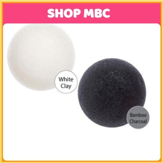 MBC Bông Rửa Mặt Missha Natural Konjac Cleansing Puff White Clay/ Bamboo Charcoal