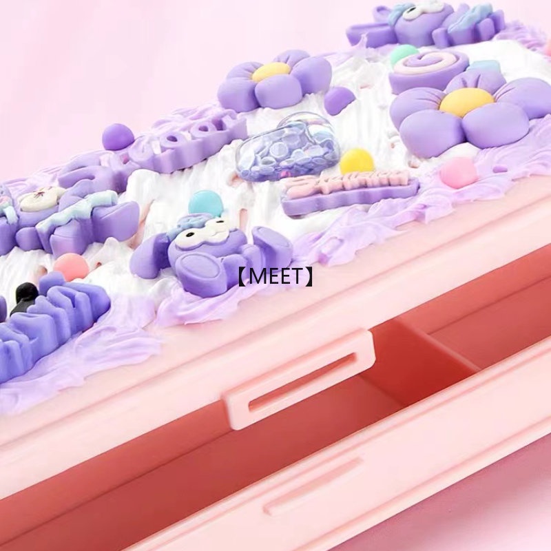 Hộp Đựng Bút Nhiều Ngăn Màu Macaron Chống Thấm Nước Diy