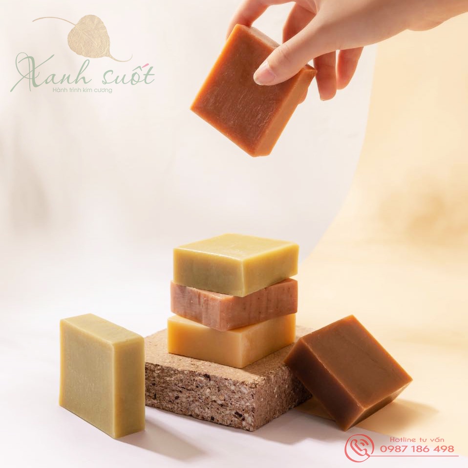 [Đồn Điền] Xà Bông Thủ Công- Melody Soap- Hương Thơm Tự Nhiên, Thư Giãn - Natural Blossom Handmade Soaps [xanh Suốt]