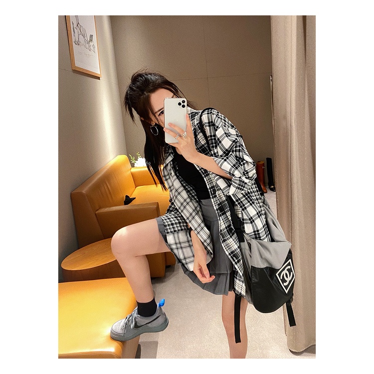 Áo Sơ Mi Dáng Rộng Họa Tiết Kẻ Sọc Thiết Kế Mới Thời Trang Mùa