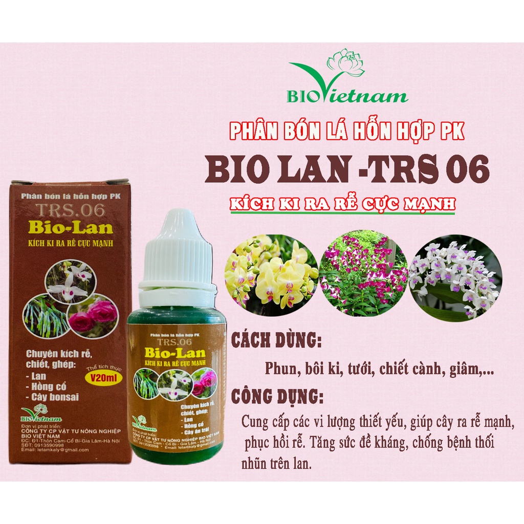 BIO Lan - chuyên hoa lan, hồng, bonsai - 20ml