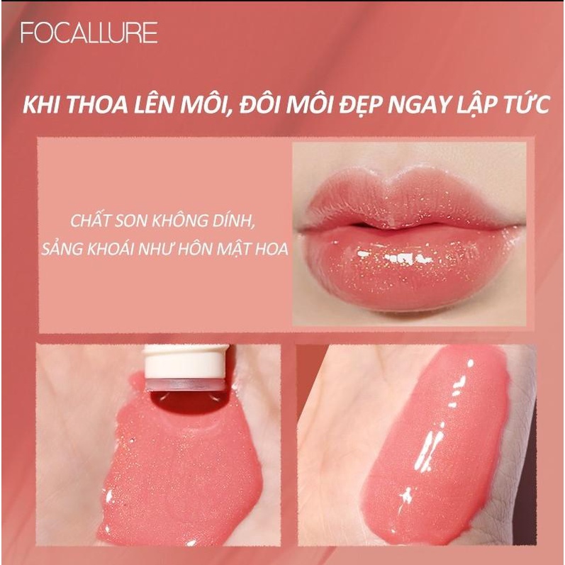 Son bóng Focallure dưỡng bóng môi lung linh 10 màu tùy chọn 3g FA-153