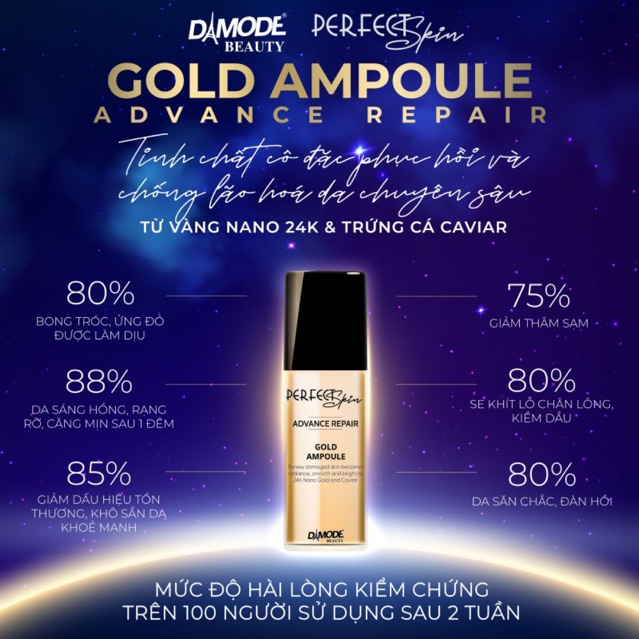 Tinh Chất Gold Ampoul Damode - Phục hồi và chống lão hóa chuyên sâu