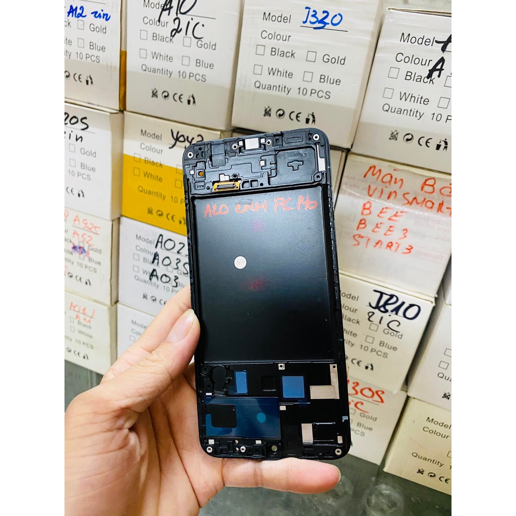 màn samsung A20 LCD full khung