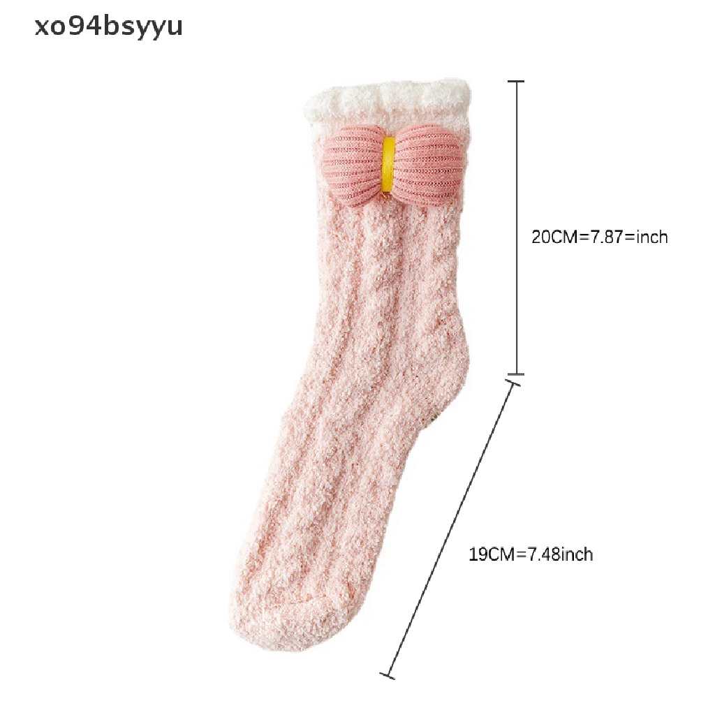 1 Đôi Tất Lông Cừu San Hô Dày Giữ Ấm Họa Tiết Hoạt Hình Dễ Thương xo94bsyyu