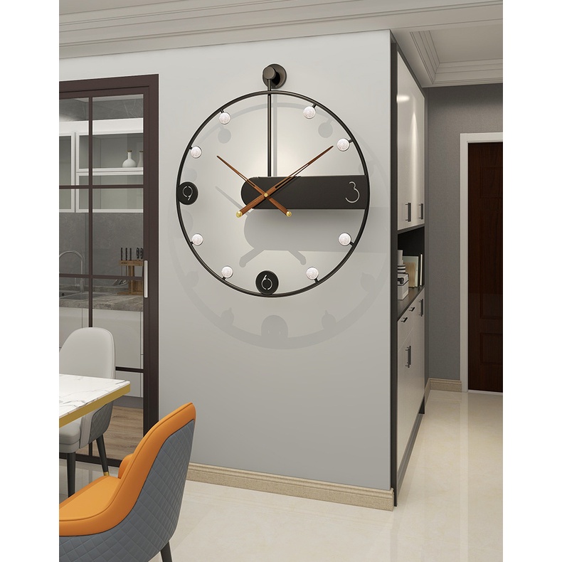 Đồng Hồ Treo Tường Hình Tròn Cỡ Lớn Kiểu Bắc Âu Sáng Tạo Thời Trang