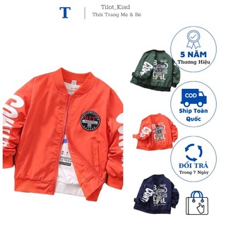 Áo Khoác , Áo Khoác Bomber cho trẻ em - Áo Khoác Bomber dành cho bé trai, bé gái dễ thương - Full size từ 17-40kg