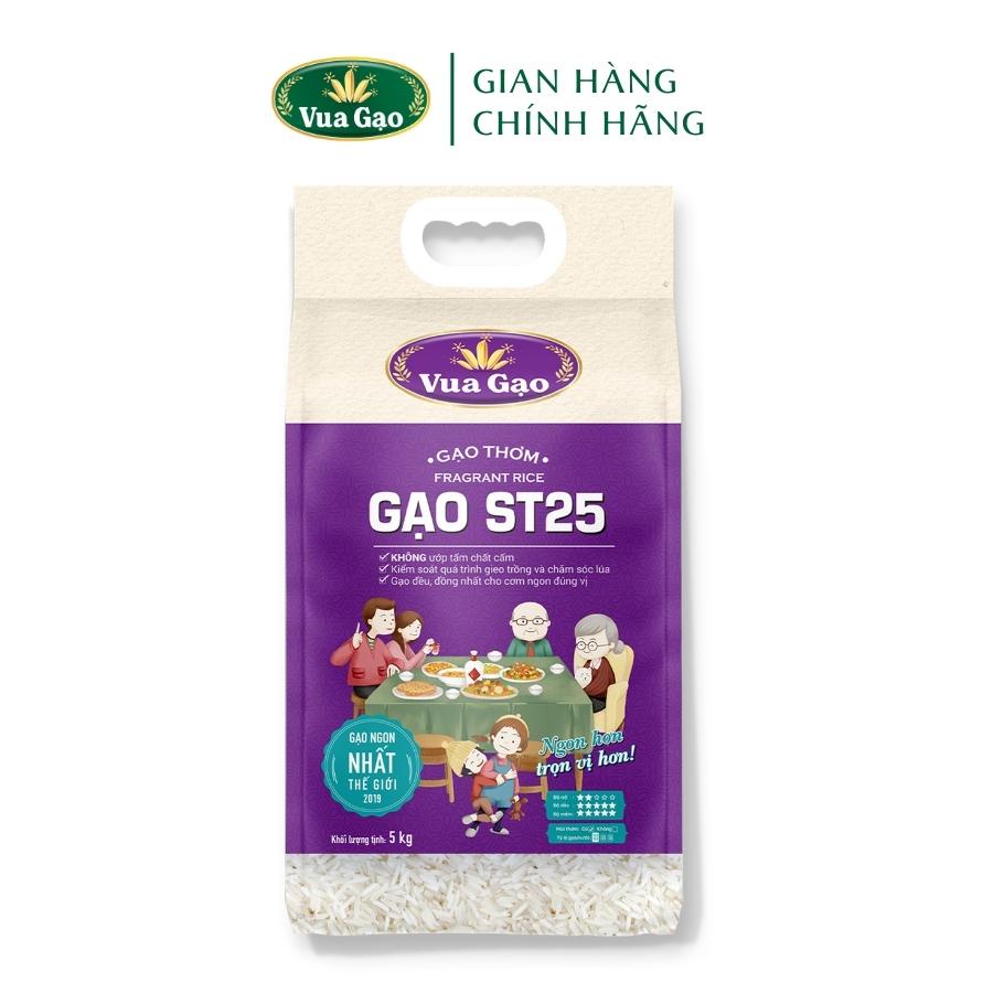 Gạo ST25 Túi 5kg – Chính Hãng Vua Gạo – Gạo Thơm Ngon, Dẻo Nhiều, Vị Đậm Đà – Top 1 Thế Giới 2019