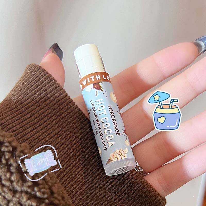 Son Dưỡng Môi HERORANGE Hương Kẹo Mút Dứa Cola Giữ Ẩm Làm Sáng Đường Viền Môi Unisex