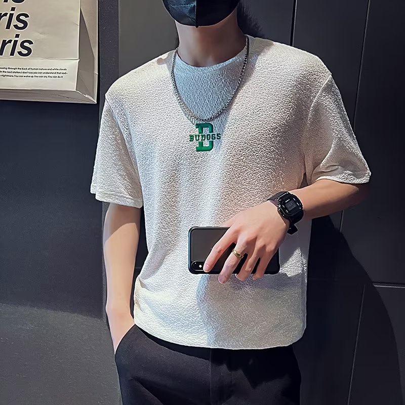 Áo Thun Tay Ngắn Mùa Hè Màu Xanh Lá Cây In Họa Tiết Hợp Thời Trang Có Size M-3XL Cho Nam