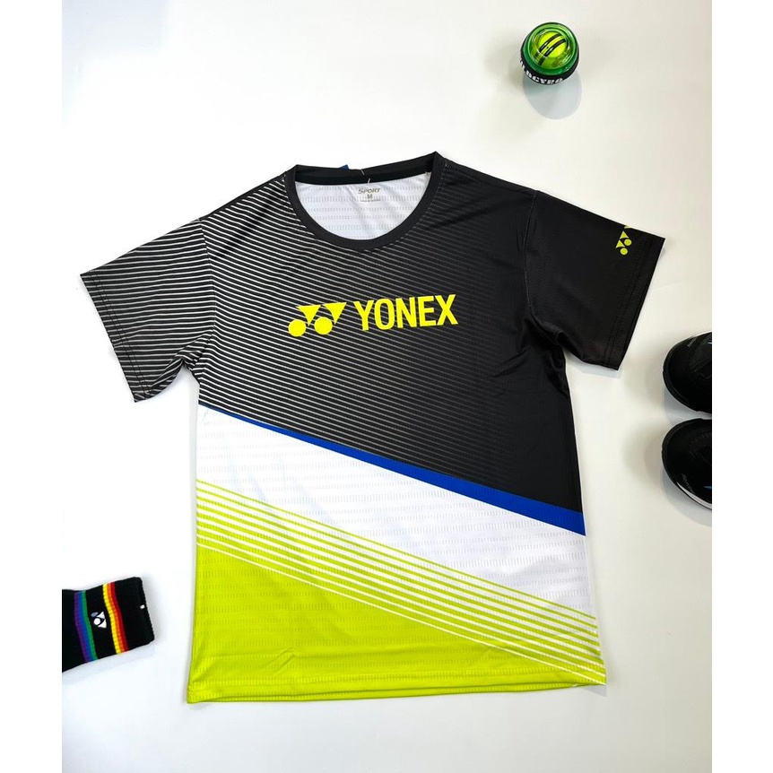 Áo Thể Thao, áo Cầu Lông Yonex AT2207 - Đen size Nam Nữ riêng thấm hút mồ hôi cực tốt