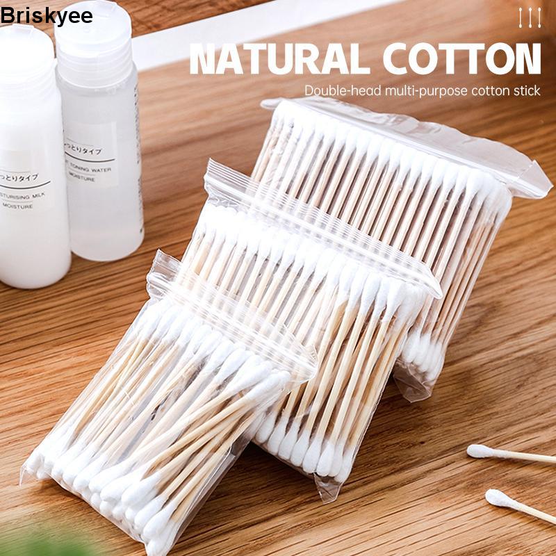 🎶Tăm bông 100 que thân gỗ ngoáy tai ,nặn mụn