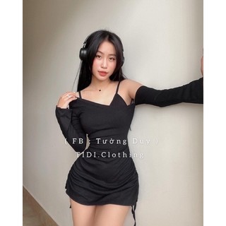 [ CHUBBY BIGSIZE ] SET ĐẦM CHÉO VAI KÈM BRA BIGSIZE