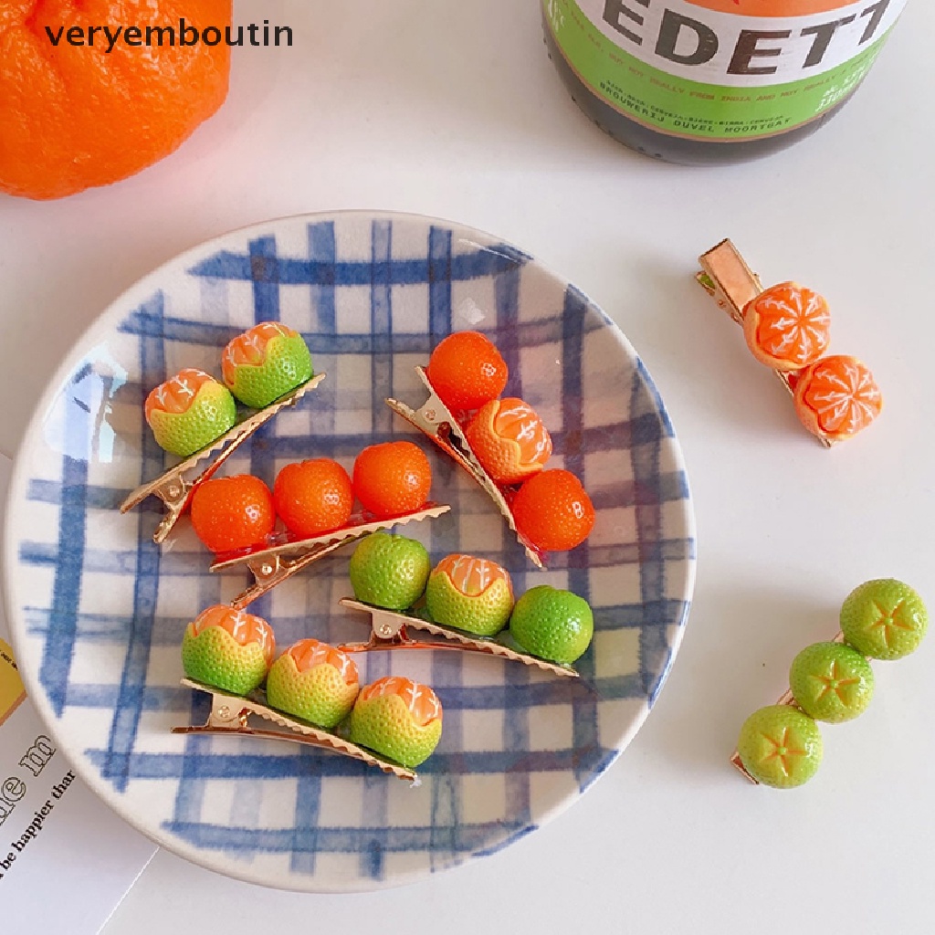 Kẹp Tóc Hình Trái Cam Ngộ Nghĩnh Cho Bé
