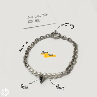 vòng tay hạt Phối punk - inox khoá OT 1301