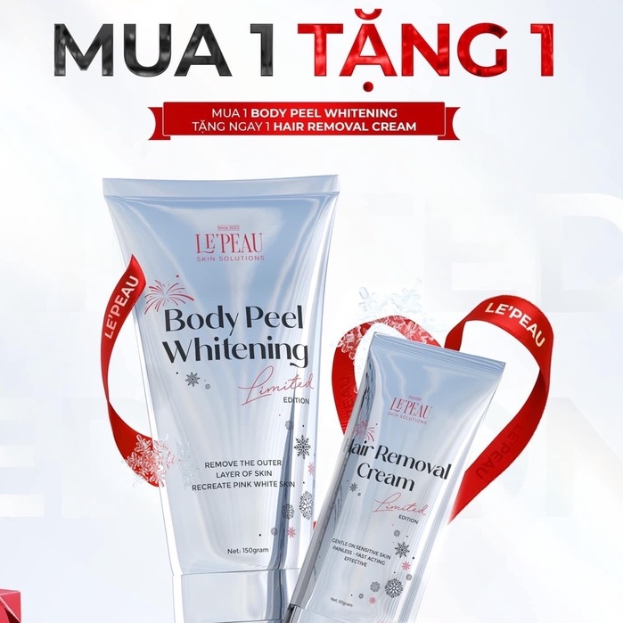 Peel da body toàn thân retinol Lepeau, kem peel body trắng sáng hết thâm sạm sau 7 ngày 150ml
