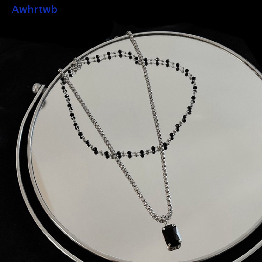 Vòng Cổ Choker Hai Lớp Hạt Màu Bạc Thời Trang Cho Nữ Mới