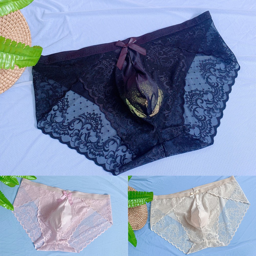 Quần Lót Nam Lọt Khe Ren Lưới Xuyên Thấu Thấp [babykoko]