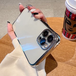 Ốp Điện Thoại Dẻo Trong Suốt Tráng Gương Sang Trọng Cho iPhone 14 12 13 11 Pro Max 14Plus