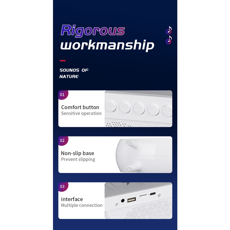 Loa Bluetooth Không Dây Thông Minh Có Đèn Phát Sáng