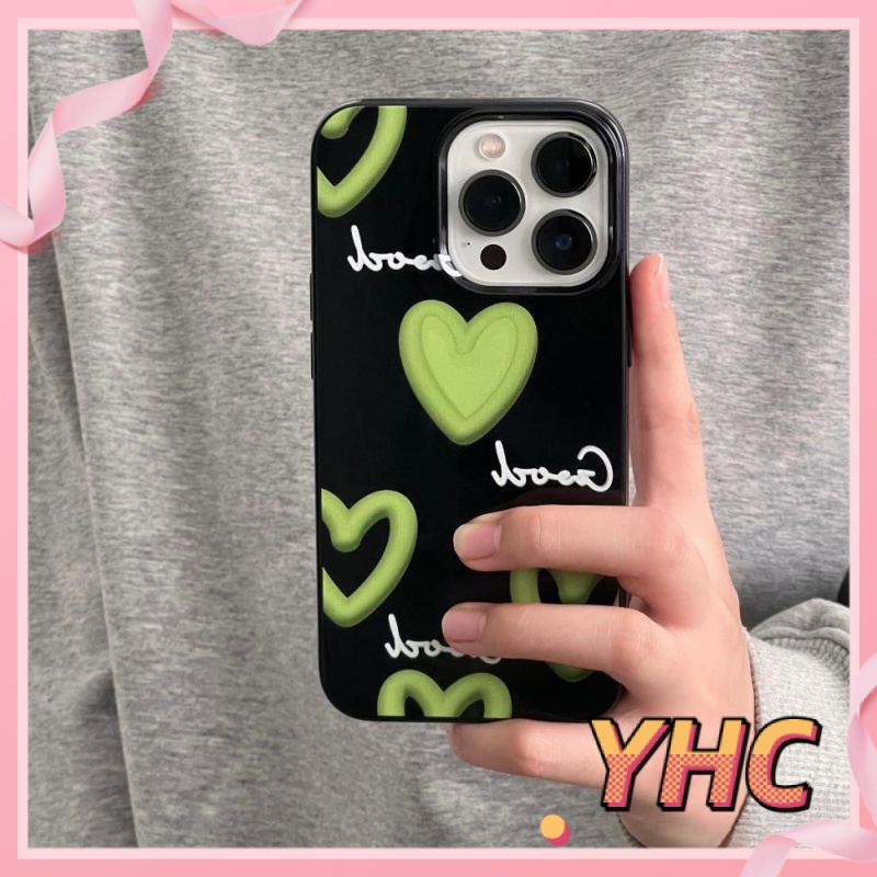 Ốp lưng phone Khuôn mặt mỉm cười màu xanh lá cây màu đen cao cấp iPhone 6 / 6S / 6splus / se / 7 / 7plus / 8 / 8plus / X / xs / xsmax / 11 / 12 / 13 / 14-506