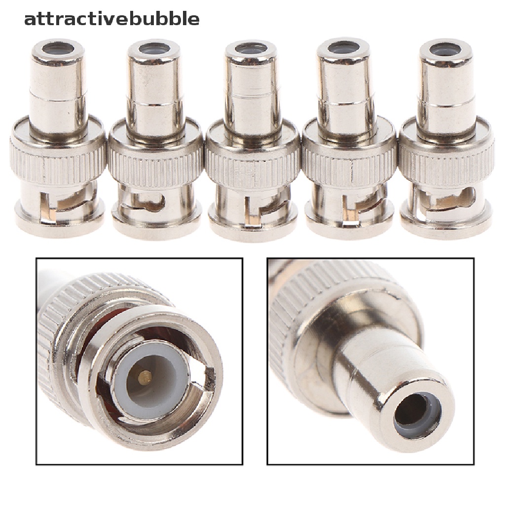Set 5 Đầu Nối Chuyển Đổi BNC Male Sang AV RCA Female