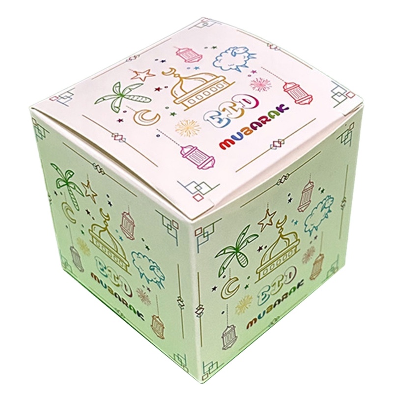 Bộ 10 Hộp Giấy Đựng Quà Eid Mubarak Sắp Xếp Gọn Gàng Trang Trí Tiệc