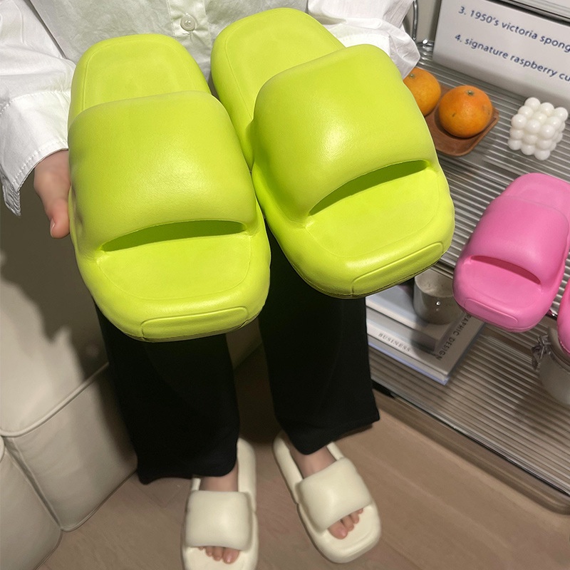 Dép Sandal Đế Dày Tăng Chiều Cao Chống Trượt Màu Sắc Ngọt Ngào Thời Trang Mùa Hè Cho Nam Và Nữ