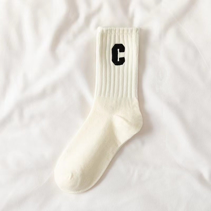 Vớ cotton Cổ Vừa Thoáng Khí Màu Sắc Đơn Giản Thời Trang Xuân Thu Cho Nam Và Nữ