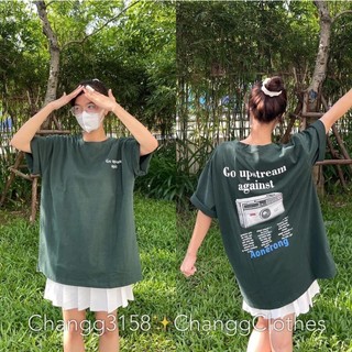 Áo thun tay lỡ unisex Against Máy Ảnh - Áo phông nam nữ form rộng cho cặp đôi vải dày dặn, thoáng mát