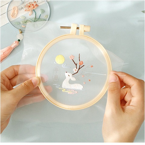 Băng Quấn Khung Thêu Chữ Thập Bằng Nhựa Hình Tròn Nhiều Màu Sắc Chống Va Chạm