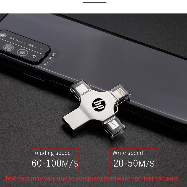 Đầu ĐọC Thẻ Nhớ Xiaomi 4 Trong 1 OTG usb 16gb 32gb 64gb Type-C / i / O / S / usb 1tb 2tb